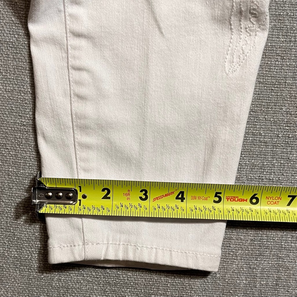 Lilly Pulitzer South Ocean Skinny Jeans White Jellyfish Embroidery Size 4 - Picture 7 of 9